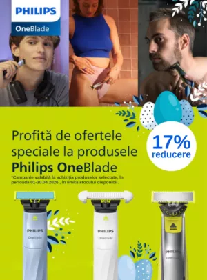 Promotie cu 17% reducere la Philips One Blade