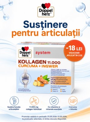 Promotie cu 18 lei voucher aplicat in cos la Doppelherz System Kollagen