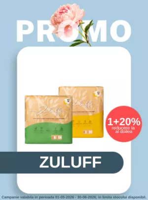 Promotie cu 20% reducere la al doilea produs la Zuluff