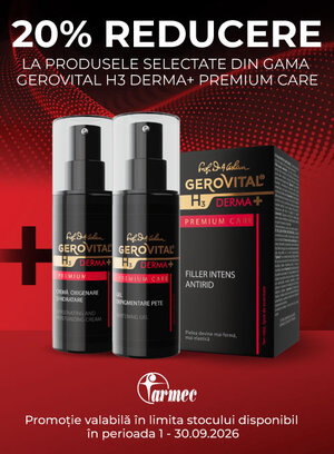 Promotie cu 20% reducere la Gerovital H3 Derma+ Premium Care