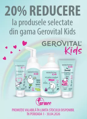 Promotie cu 20% reducere la Gerovital Kids