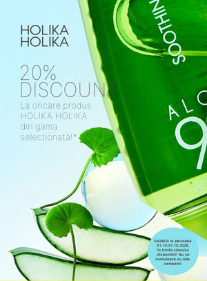 Promotie cu 20% reducere la Holika Holika