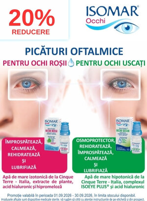 Promotie cu 20% reducere la Isomar - Ochi