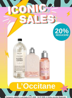 Promotie cu 20% reducere la Loccitane - Iconic Sales