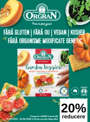 Promotie cu 20% reducere la Orgran