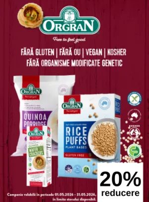 Promotie cu 20% reducere la Orgran