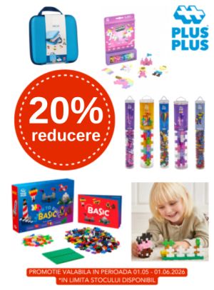 Promotie cu 20% reducere la Plus-Plus