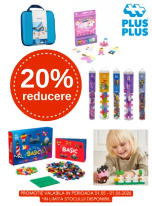Promotie cu 20% reducere la Plus-Plus