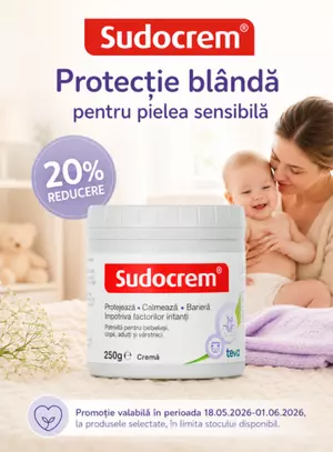 Promotie cu 20% reducere la Sudocrem - Ziua Copilului