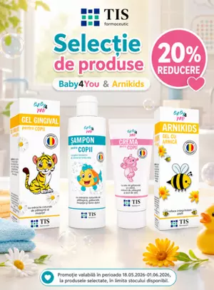 Promotie cu 20% reducere la Tis Farmaceutic - Ziua Copilului