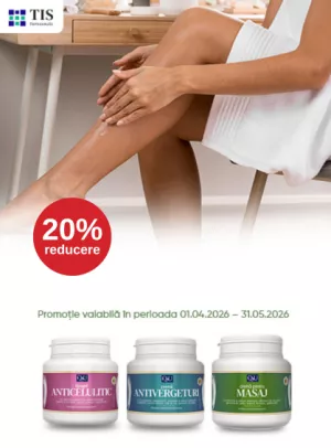 Promotie cu 20% reducere la Tis Farmaceutics