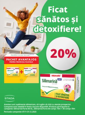 Promotie cu 20% reducere la Walmark Silimarina Forte