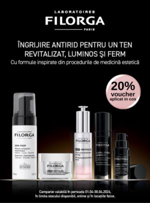 Promotie cu 20% voucher aplicat in cos la Filorga