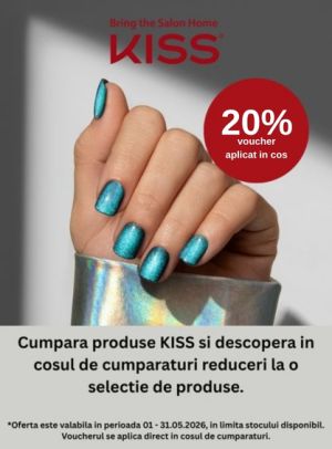 Promotie cu 20% Voucher aplicat in cos la Kiss