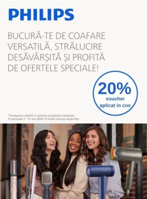 Promotie cu 20% voucher aplicat in cos la Philips Beauty
