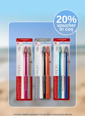 Promotie cu 20% voucher aplicat in cos la Swissdent