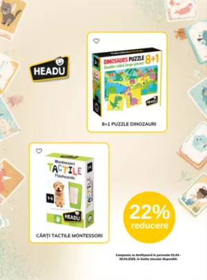 Promotie cu 22% reducere la Headu