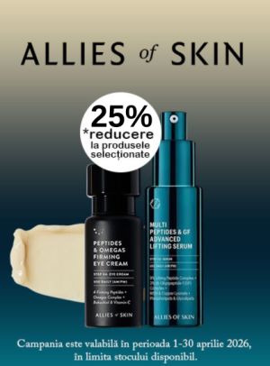 Promotie cu 25% reducere la Allies Of Skin
