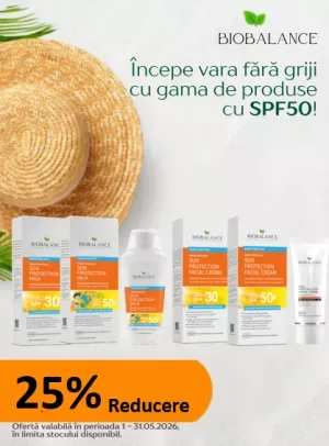Promotie cu 25% reducere la Bio Balance Sun