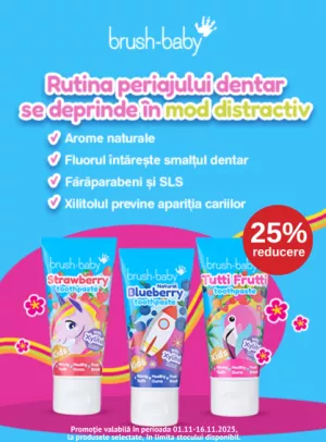 Promotie cu 25% reducere la Brush Baby