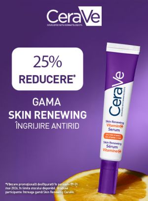 Promotie cu 25% reducere la Cerave Skin Renewing