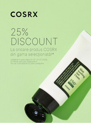 Promotie cu 25% reducere la Cosrx
