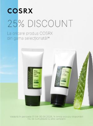 Promotie cu 25% reducere la Cosrx
