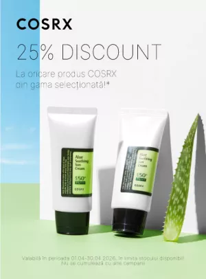 Promotie cu 25% reducere la Cosrx
