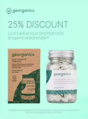 Promotie cu 25% reducere la Georganics