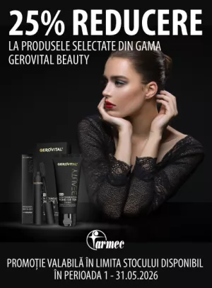 Promotie cu 25% reducere la Gerovital Beauty