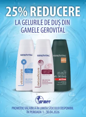 Promotie cu 25% reducere la Gerovital