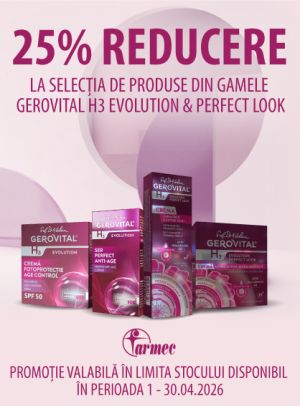 Promotie cu 25% reducere la Gerovital H3 Evolution