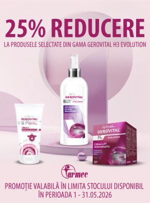 Promotie cu 25% reducere la Gerovital H3 Evolution & Perfect Look