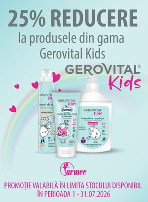 Promotie cu 25% reducere la Gerovital Kids