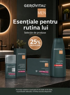 Promotie cu 25% reducere la Gerovital Men