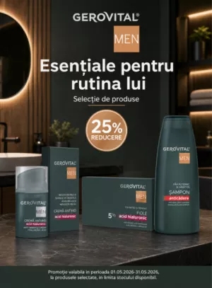 Promotie cu 25% reducere la Gerovital Men