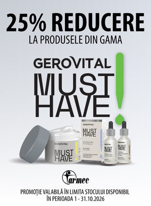 Promotie cu 25% reducere la Gerovital Must Have