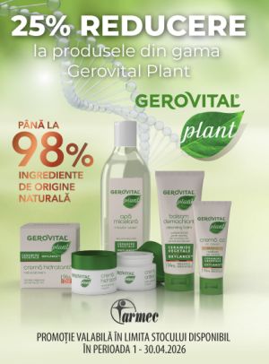 Promotie cu 25% reducere la Gerovital Plant