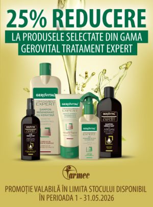 Promotie cu 25% reducere la Gerovital Tratament Expert