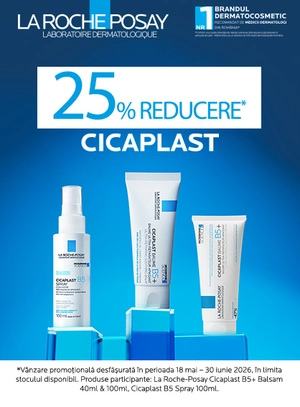 Promotie cu 25% reducere la La Roche Posay Cicaplast