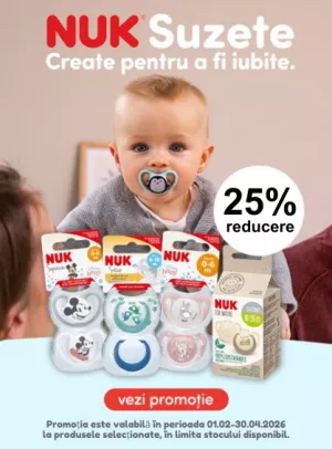 Promotie cu 25% reducere la NUK