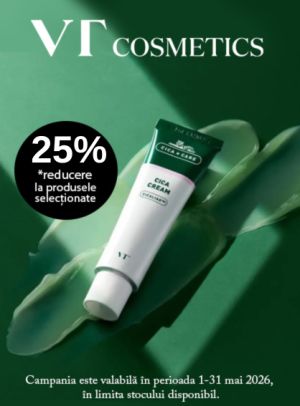 Promotie cu 25% reducere la Vt Cosmetics
