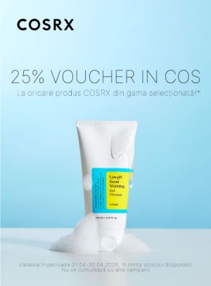 Promotie cu 25% voucher aplicat in cos la Cosrx
