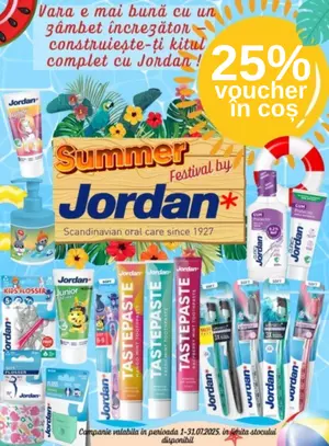 Promotie cu 25% voucher aplicat in cos la Jordan