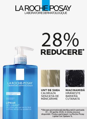 Promotie cu 28% reducere la La Roche Posay Lipikar gel spalare 1L