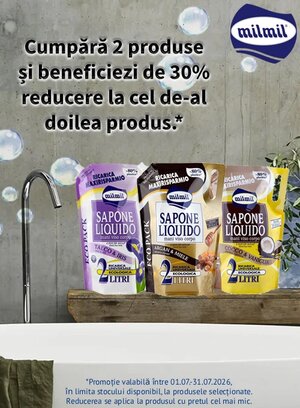 Promotie cu 30% reducere la al doilea produs Mil Mil