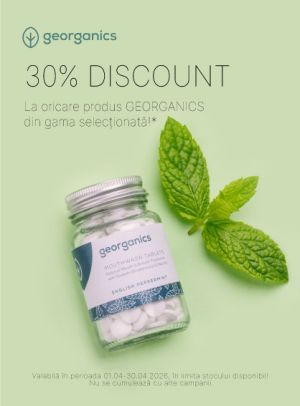Promotie cu 30% reducere la Georganics