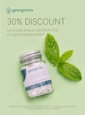 Promotie cu 30% reducere la Georganics