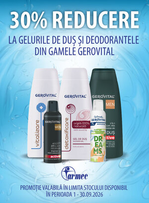 Promotie cu 30% reducere la Gerovital