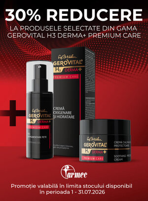 Promotie cu 30% reducere la Gerovital H3 Derma+ Premium Care